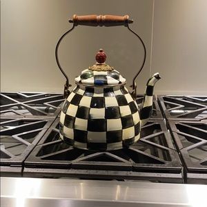 Mackenzie Childs tea kettle courtly check